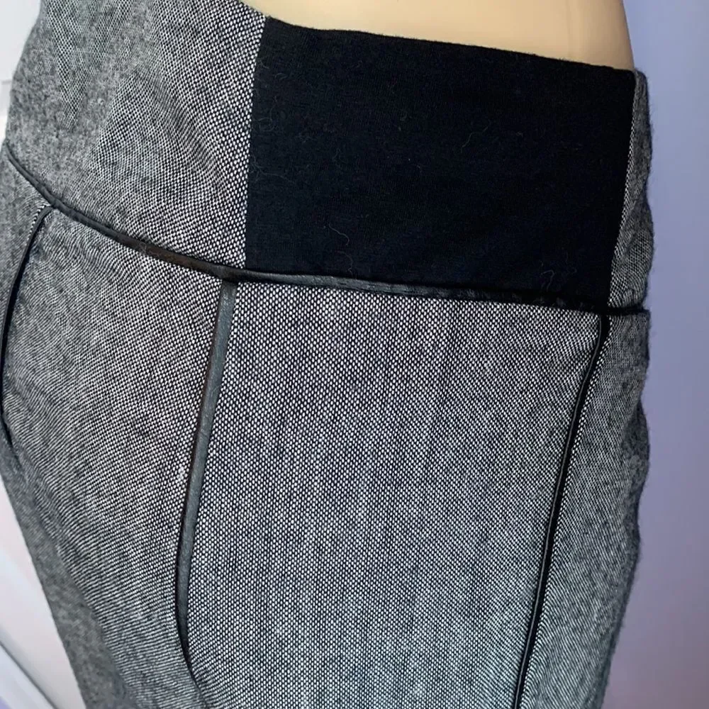 Motherhood Maternity Wool Midi Skirt S Gray/ Black